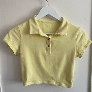 ALO Yoga Yellow Crop Top
